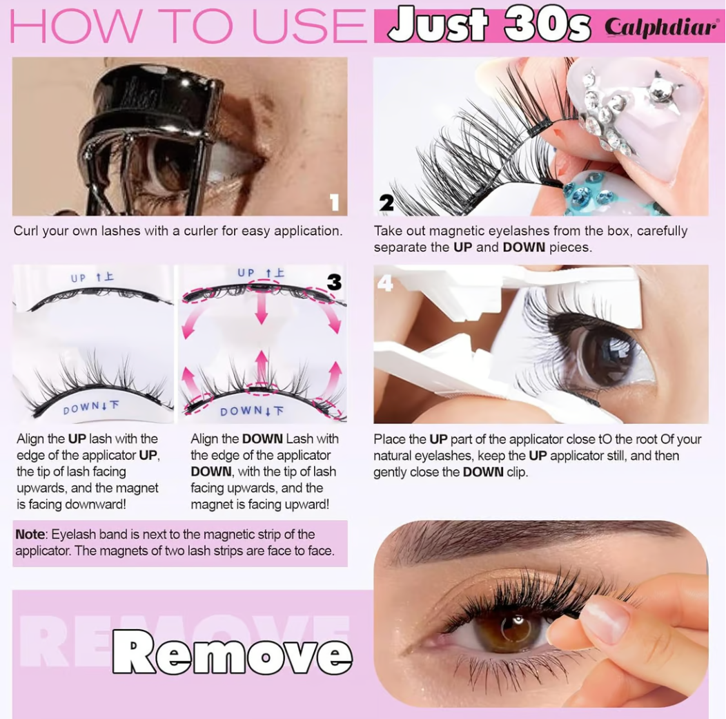 GlamorTwist Magnetic Eyelashes
